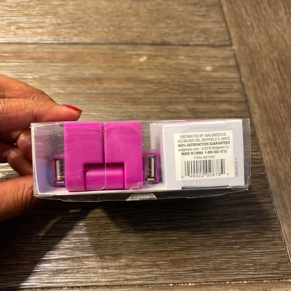 Dashing USB Hub, 4 USBs 2.0 High-speed ports with LED indicator Pink